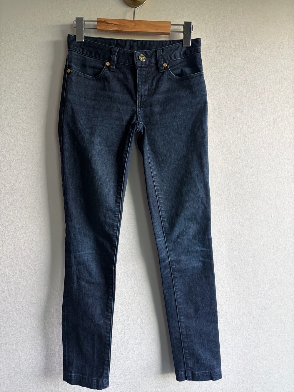Tory Burch Dark Blue Skinny Stretch Jeans